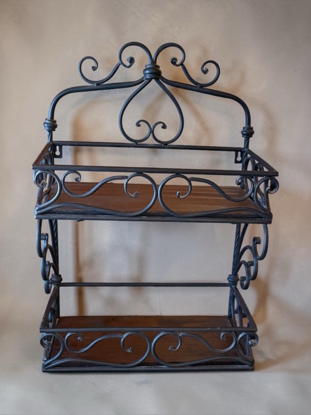 Iron and wood shelf
